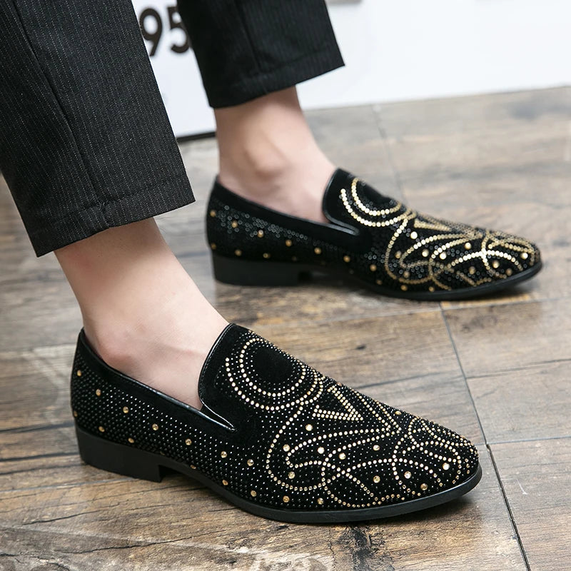 Loafers Shoes Men Pointed Suede Comfortable Casual Trendy Gentleman Leather LADYLYS