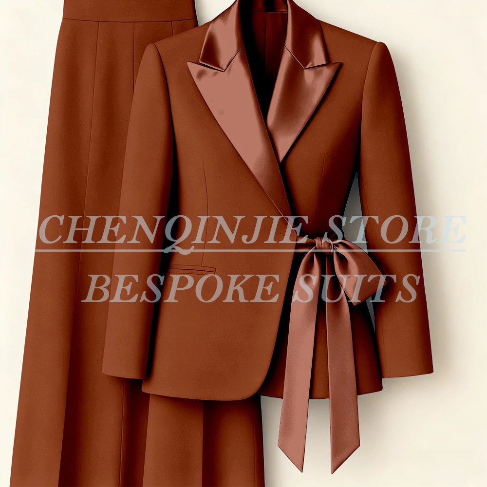 Women's Two-Piece Blazer & Wide-Leg Trouser Suit