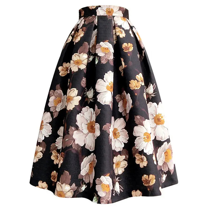 Floral foreign style long  four seasons wear skirt retro autumn LADYLYS
