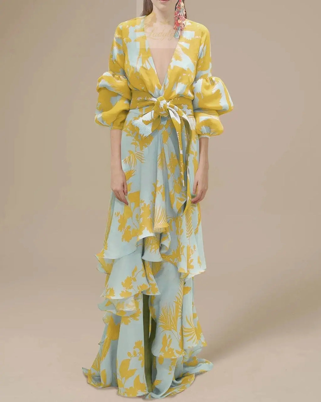 Summer Chiffon Floral Print Bohemian Dress LADYLYS
