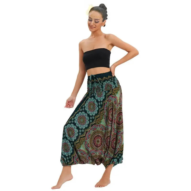 Bohemian Women Pantalones Rayon Harem Baggy Boho Yoga Beach Wear LADYLYS