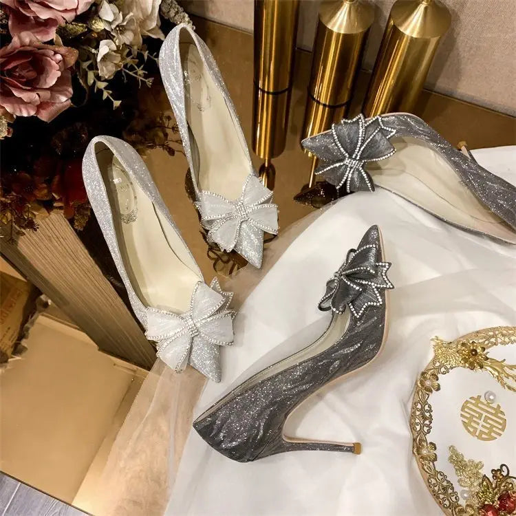 Cinderella Shoes Rhinestone High Heels Women Pumps Pointed LADYLYS
