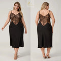 Oversize 3XL 4XL 5XL Female Long Nightgown Sleepwear Sexy LADYLYS
