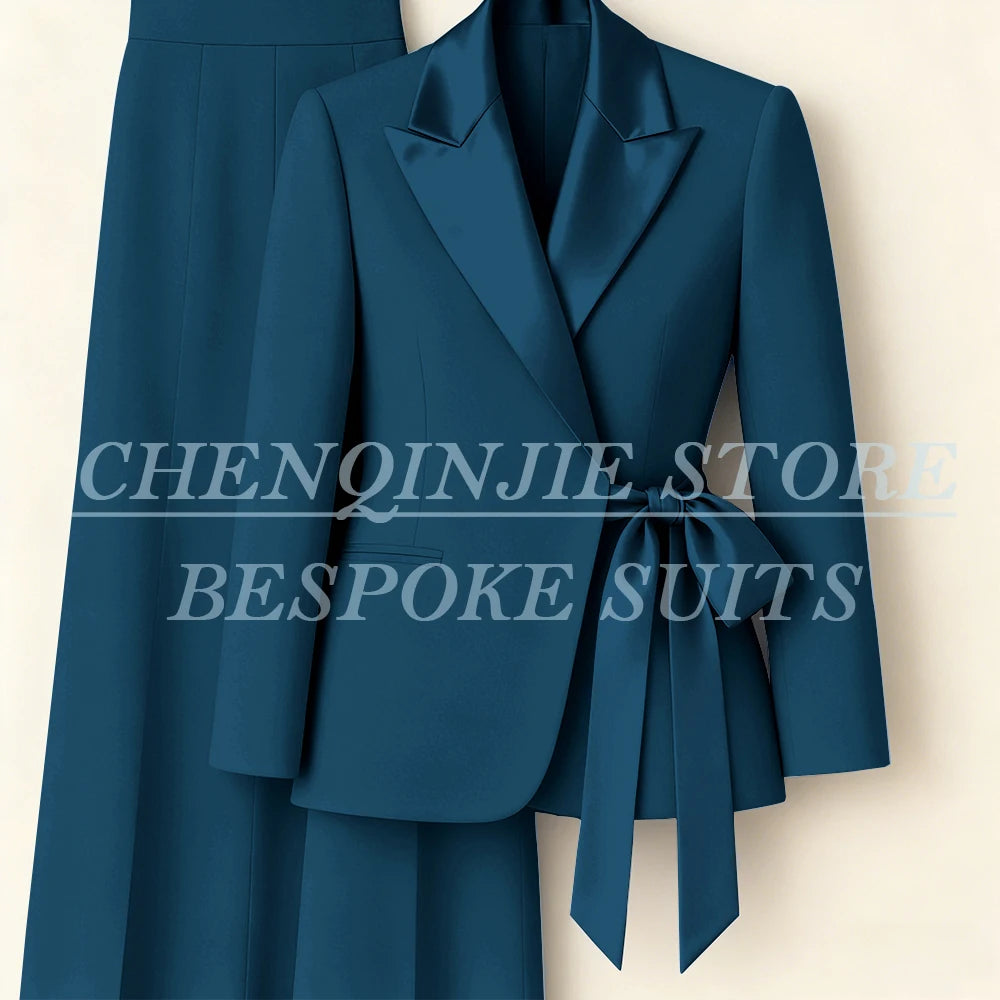 Women's Two-Piece Blazer & Wide-Leg Trouser Suit