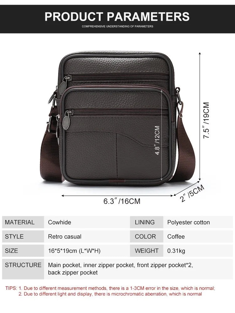 First layer cowhide small shoulder bag Genuine leather LADYLYS