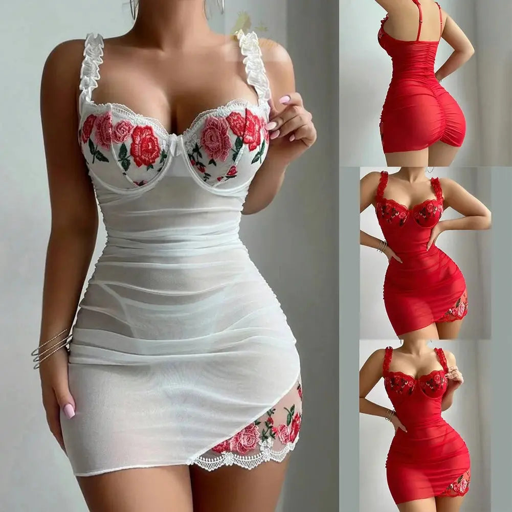 Nightdress Sexy Lingerie Temptation Embroidered Nightgown LADYLYS