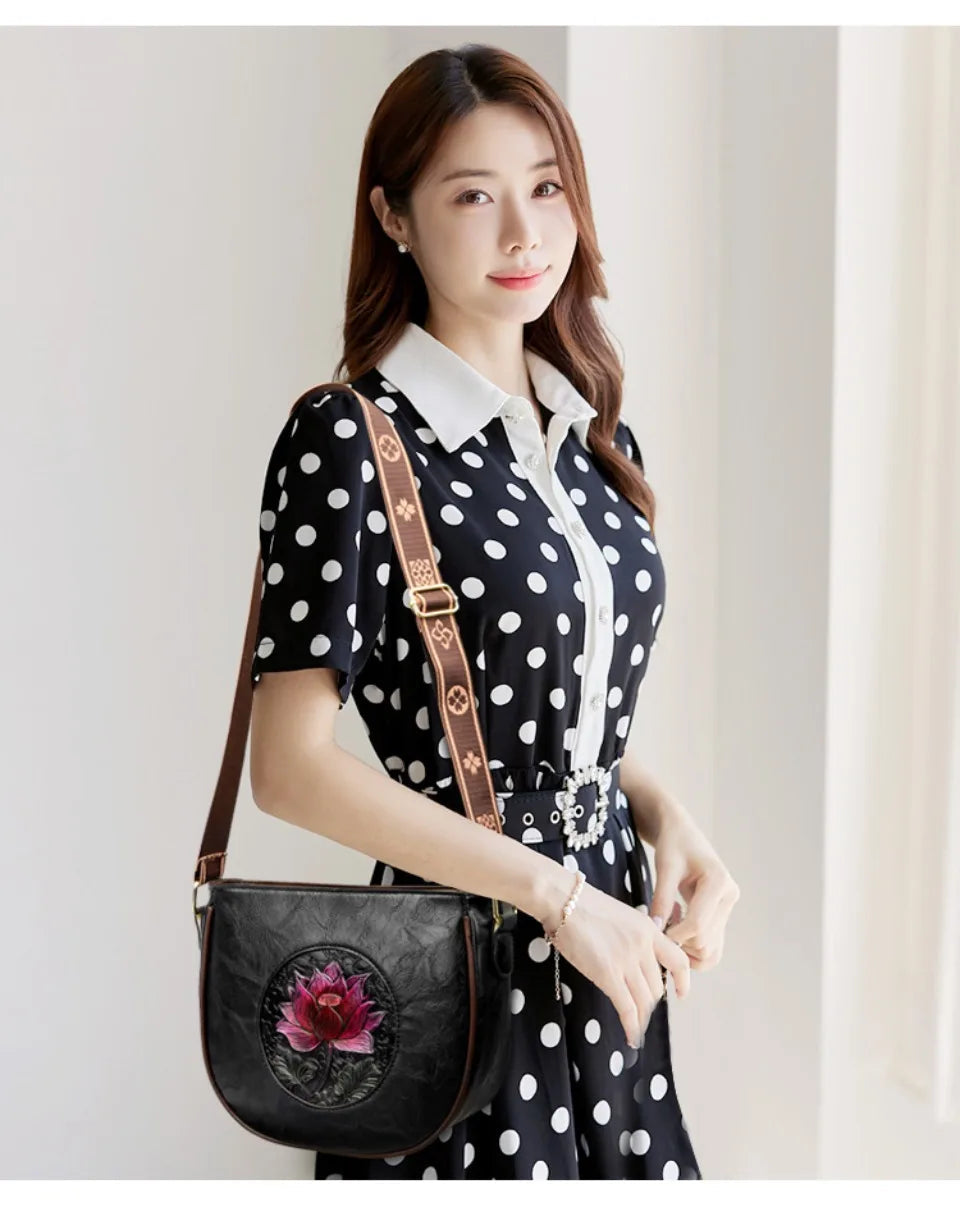 Flower Luxury Handbag Women Bags Designer Leather LADYLYS