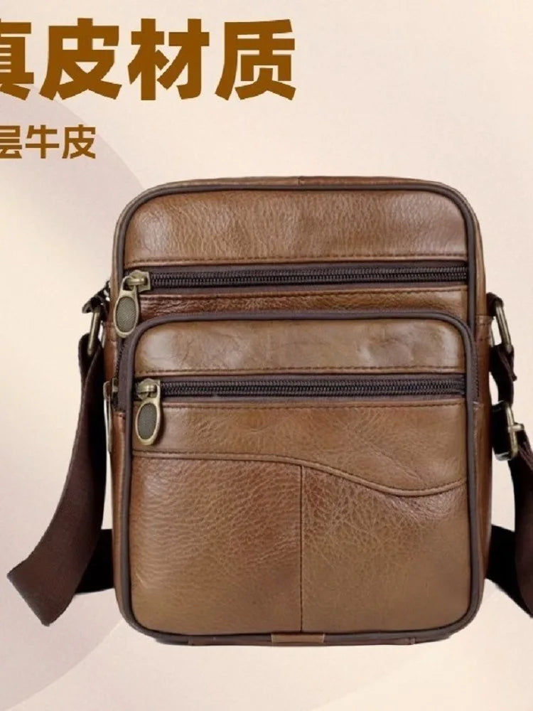 First layer cowhide small shoulder bag Genuine leather LADYLYS