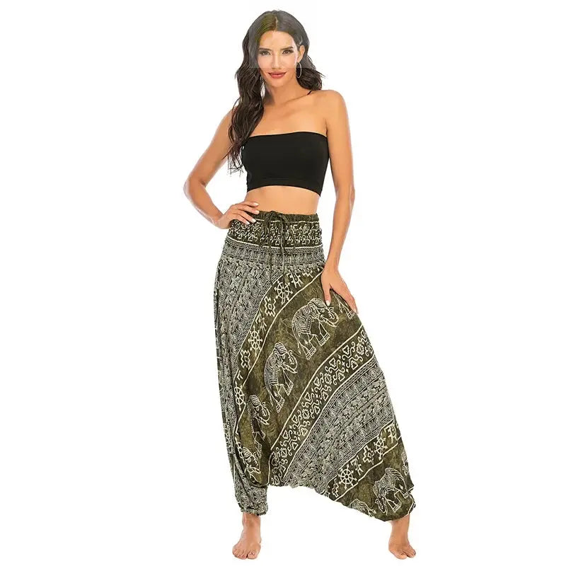 Bohemian Women Pantalones Rayon Harem Baggy Boho Yoga Beach Wear LADYLYS