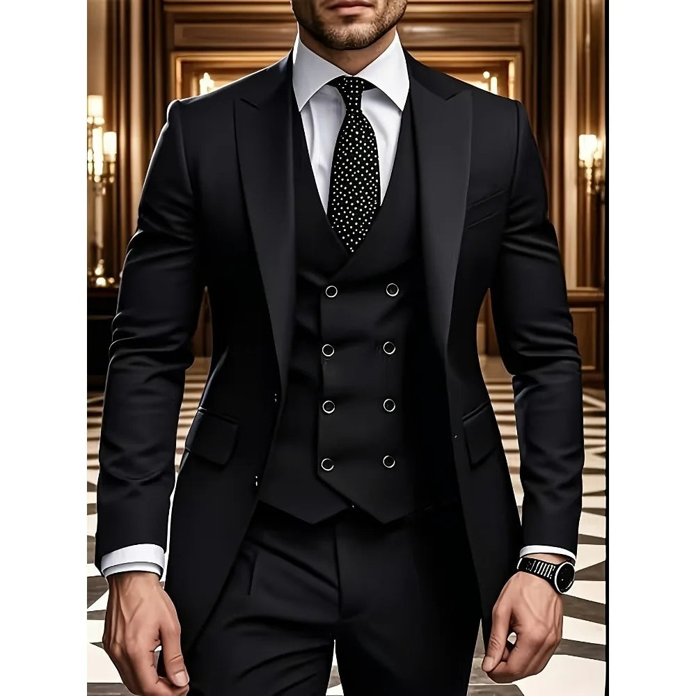 Men's Three-Piece Formal Business Suit