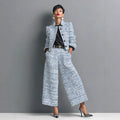Women's 2-Piece Tie-Dye Set – Long Sleeve Short Jacket & Wide-Leg Pants