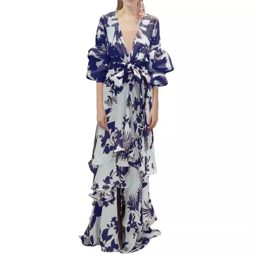 Summer Chiffon Floral Print Bohemian Dress LADYLYS