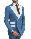 Jacket Pants Gold Buttons Party Tuxedo Dress Double Breasted Men Suits LADYLYS