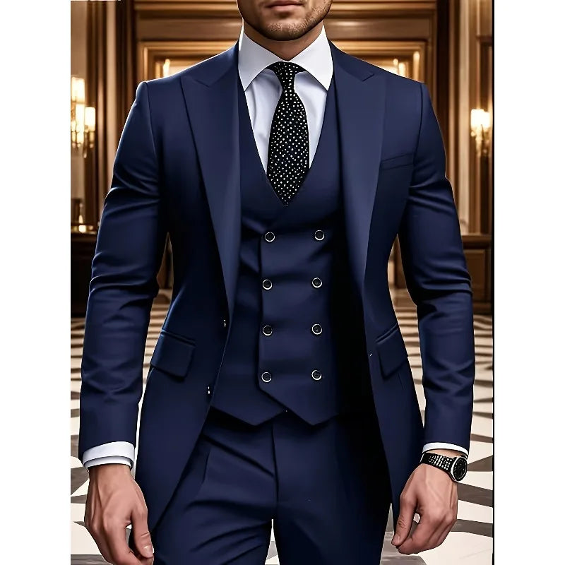 Men's Three-Piece Formal Business Suit
