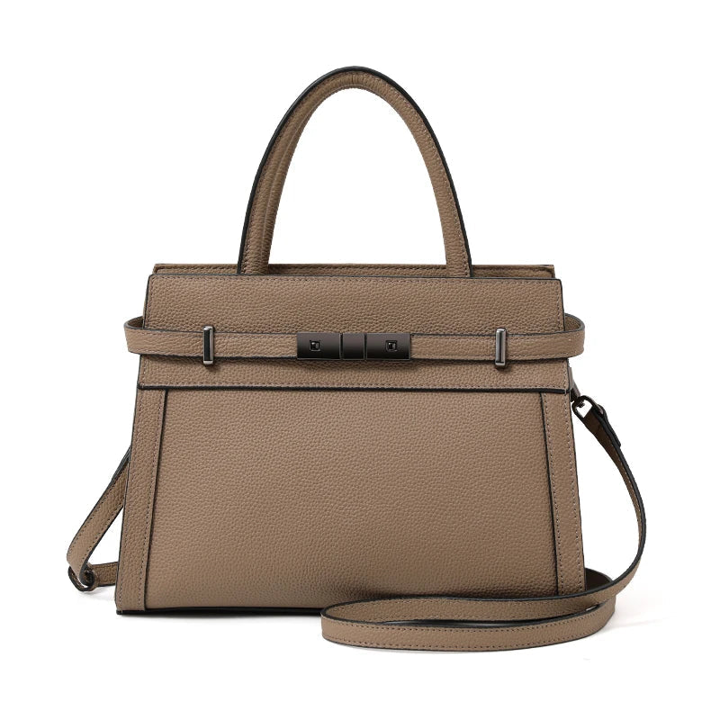Genuine leather women's bag original first layer cowhide women's hand shoulder simple tote bag occupation LADYLYS