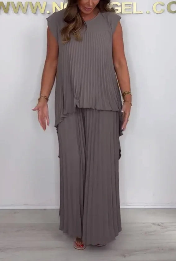 Summer Solid Casual Holiday Two Piece Sets Elegant LADYLYS
