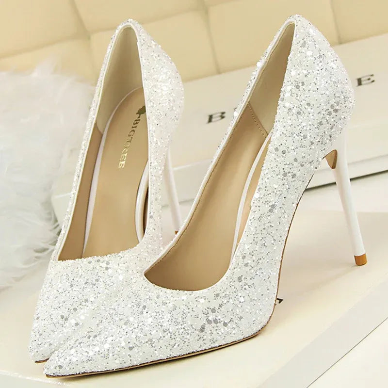 Women's Sparkling Pointed-Toe Pumps – 7 cm & 9.5 cm Heels
