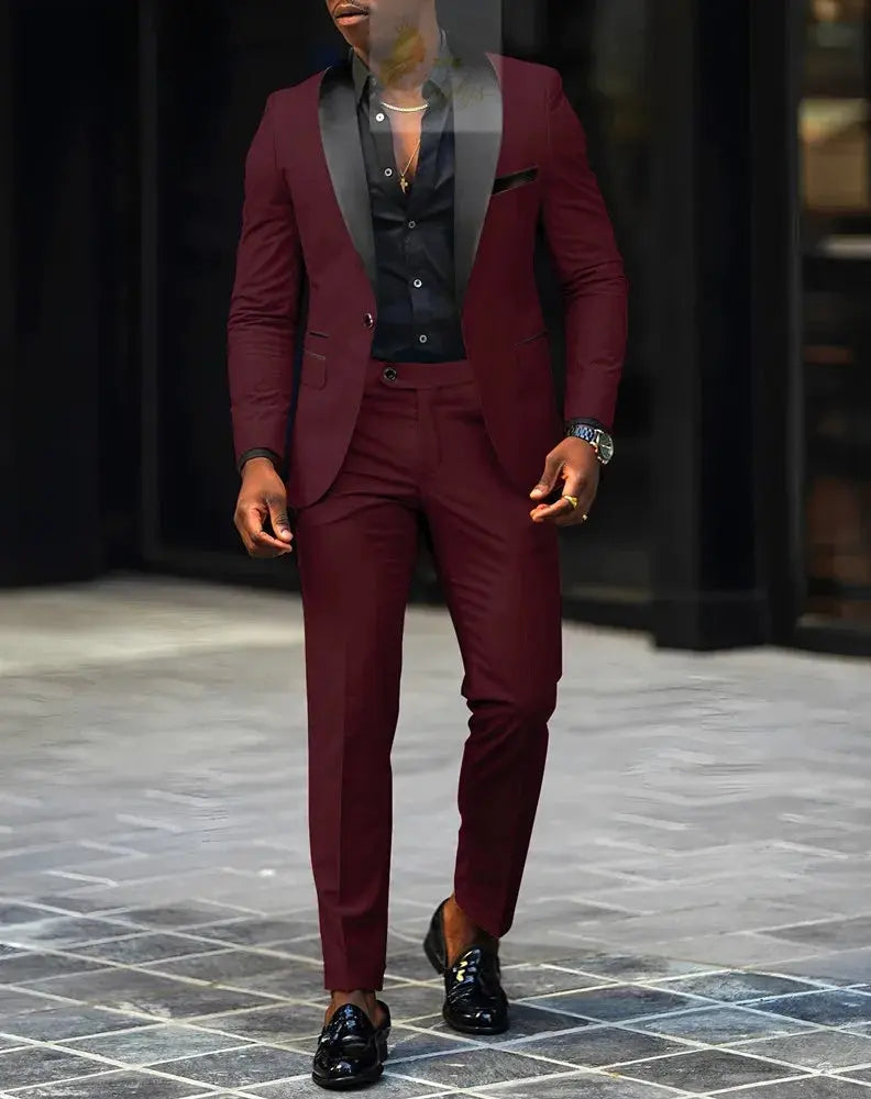 2-Piece Men's Suit, Single Button Jackets And Pants LADYLYS