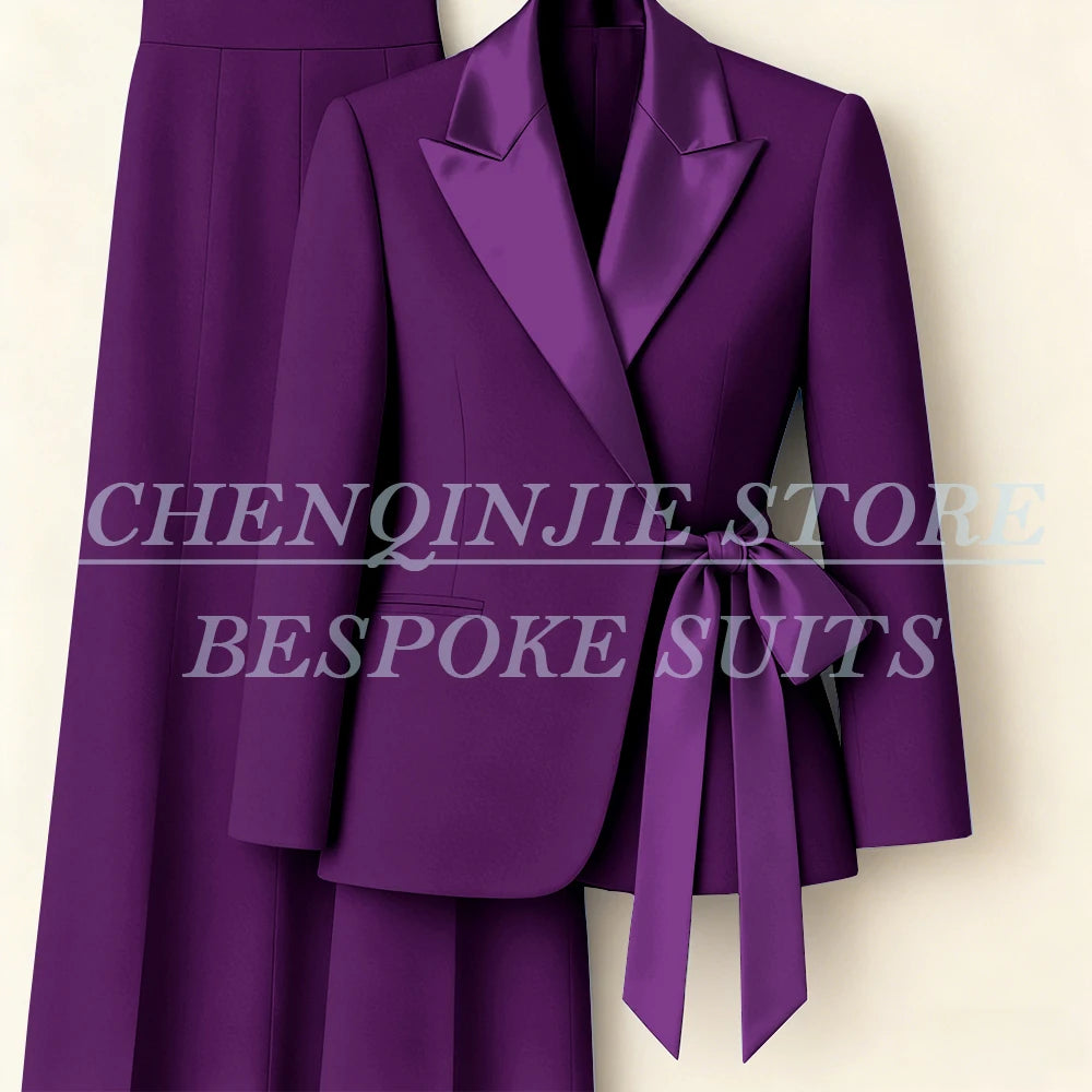 Women's Two-Piece Blazer & Wide-Leg Trouser Suit