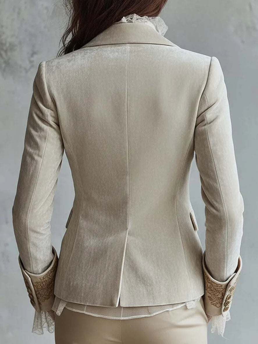 Women's Floral Bell-Sleeve Open Jacket