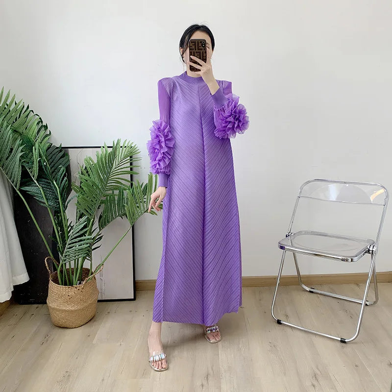 Elegant Evening Party Dresses Classic Long Sleeve Plate Flower LADYLYS