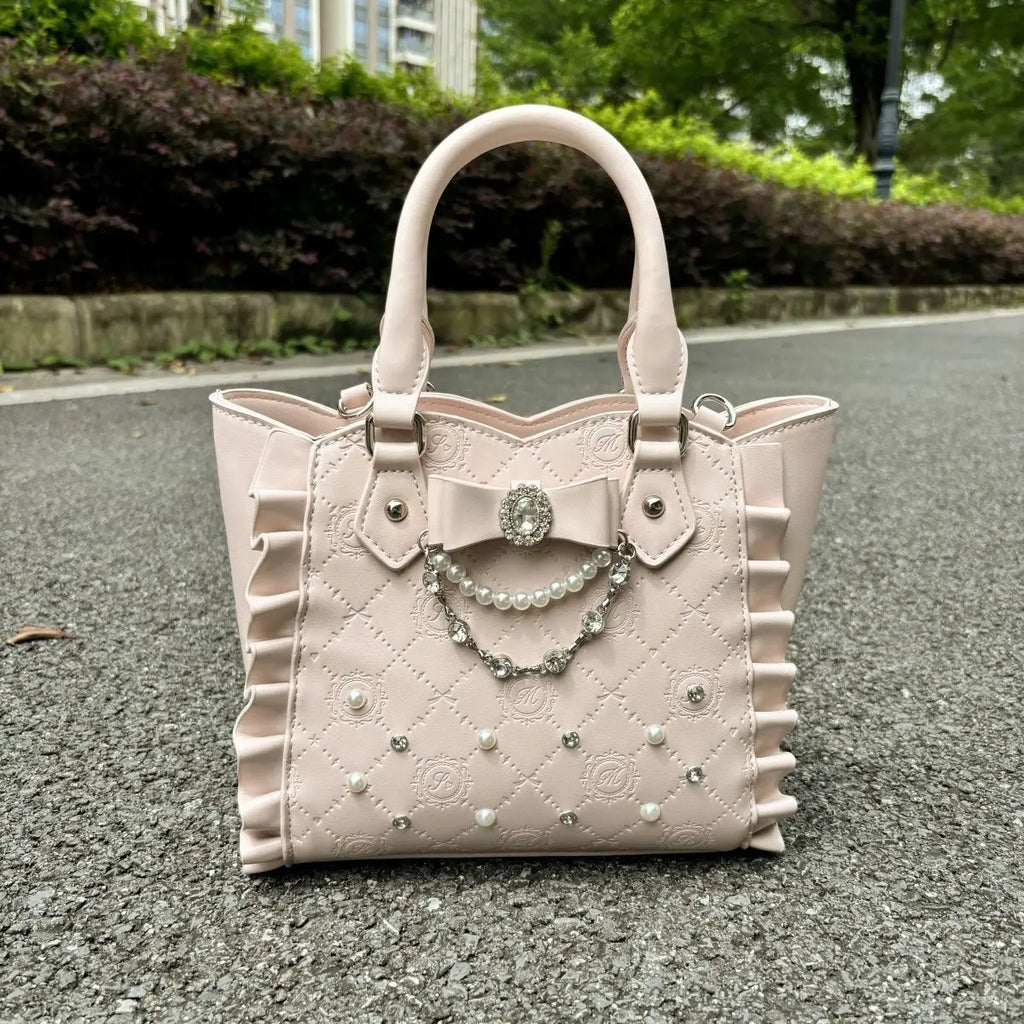 Women's Quilted Faux Leather Chain Shoulder Bag