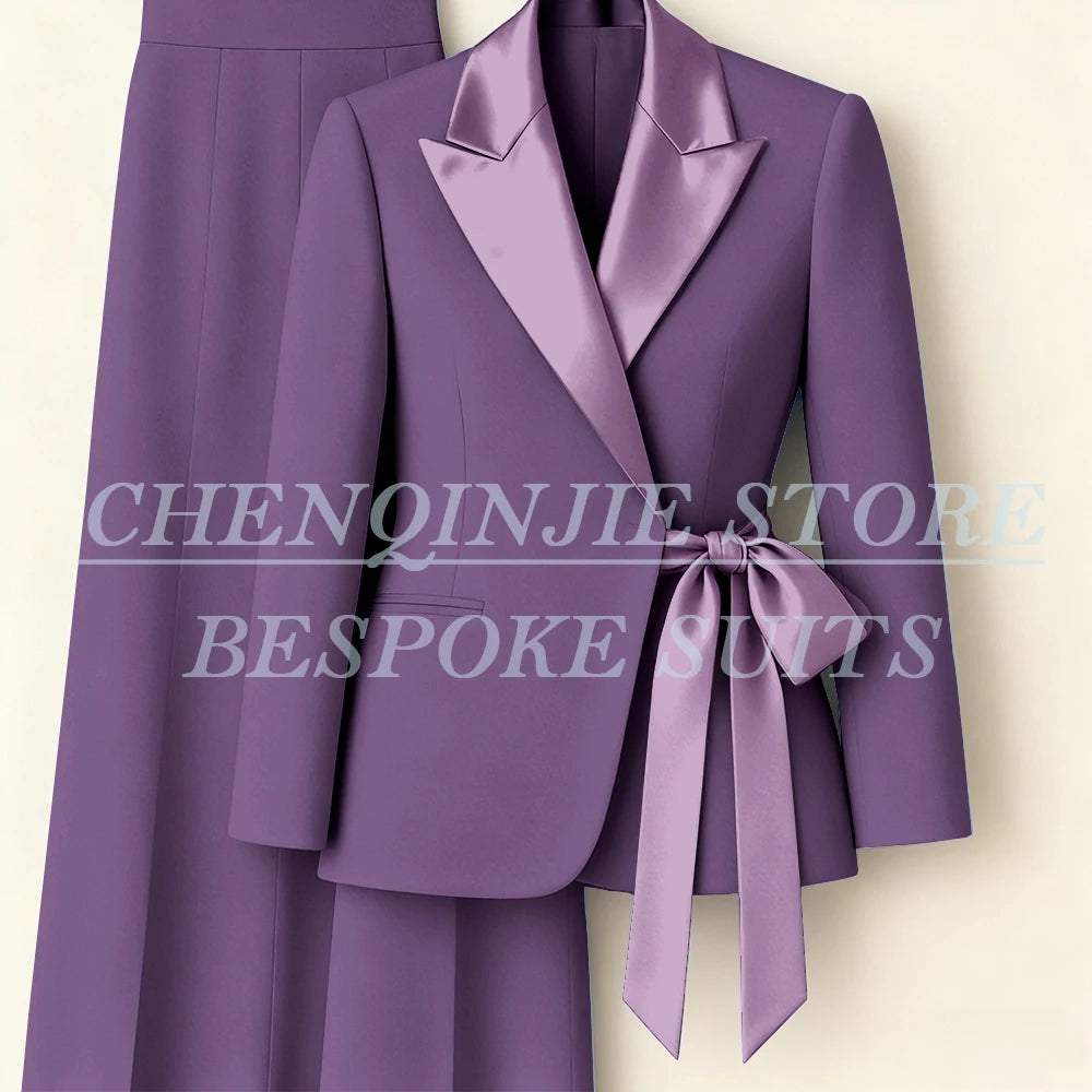 Women's Two-Piece Blazer & Wide-Leg Trouser Suit