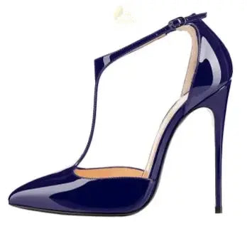 New T-shaped hollow high heels with toe caps, sexy shallow mouth single shoes LADYLYS