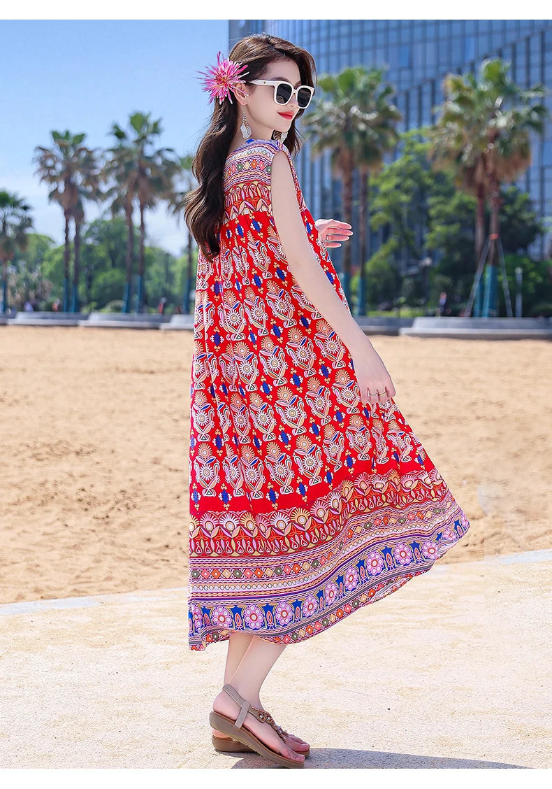 Casual Female Elegant  Print Knee-length 0-neck Floral Dress LADYLYS