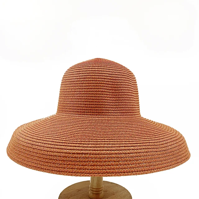 hood Hepburn wind big brim straw hat female summer sunscreen basin hat French beach holiday sunshade hat LADYLYS