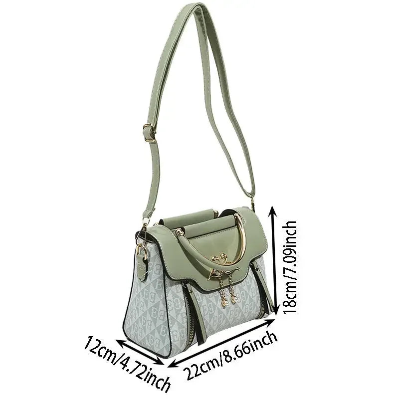Ladies' handbag trend embossed plain style versatile LADYLYS