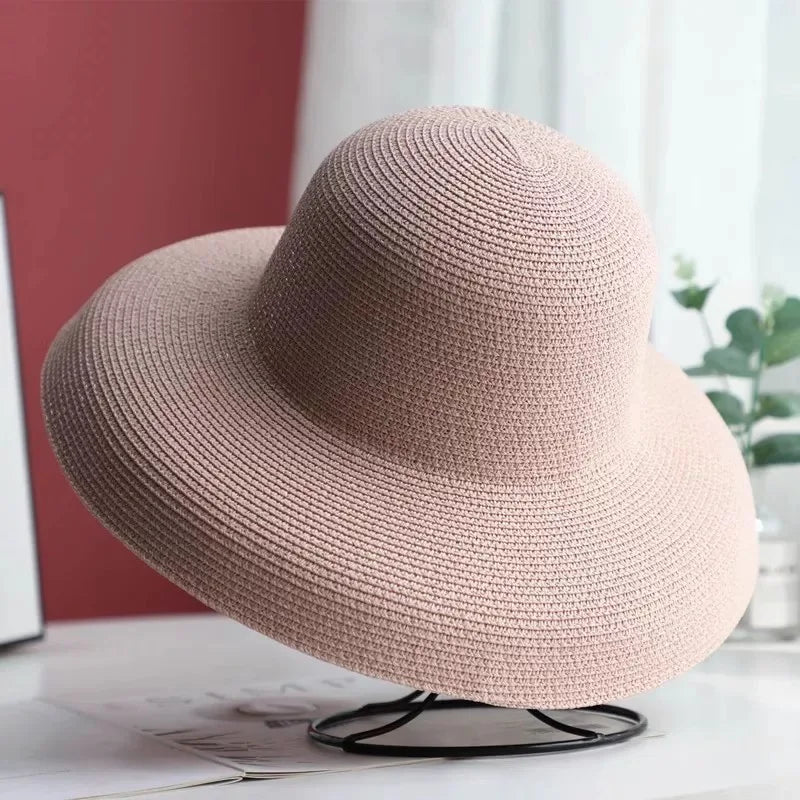 Summer Hepburn Style Vintage Design Big Eaves Straw Hat LADYLYS