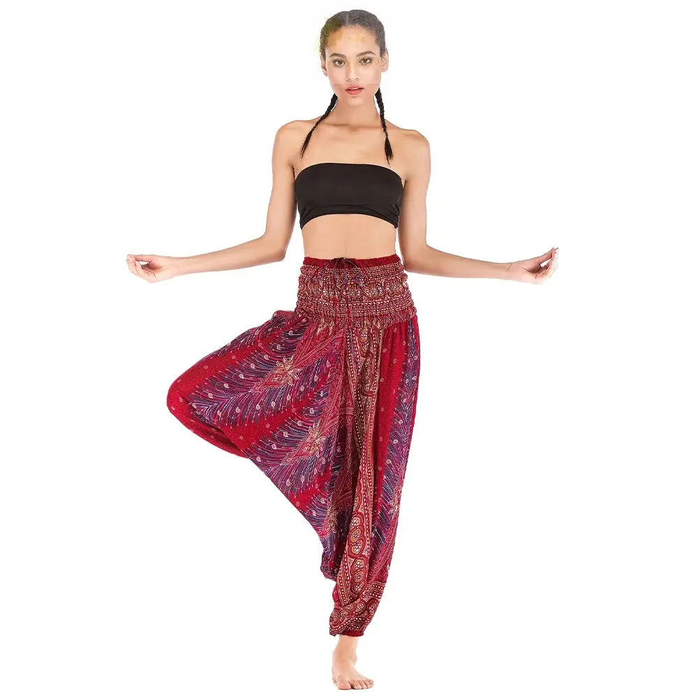 Bohemian Women Pantalones Rayon Harem Baggy Boho Yoga Beach Wear LADYLYS