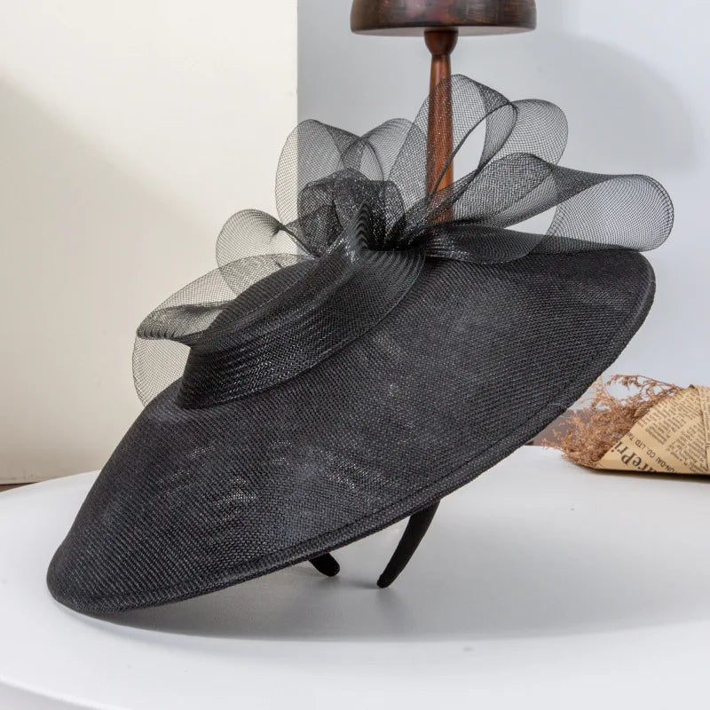 French Wide-Brim - Vintage Bow Women's Tea Party Elegant, Light Luxury Niche Hat LADYLYS