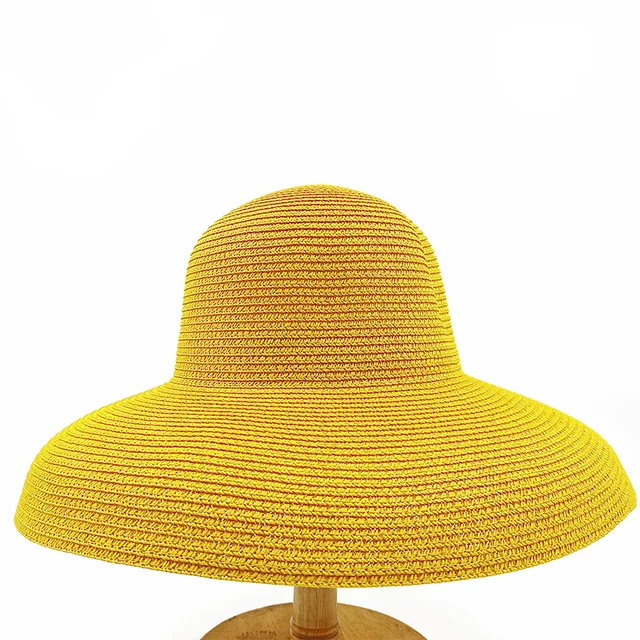 hood Hepburn wind big brim straw hat female summer sunscreen basin hat French beach holiday sunshade hat LADYLYS
