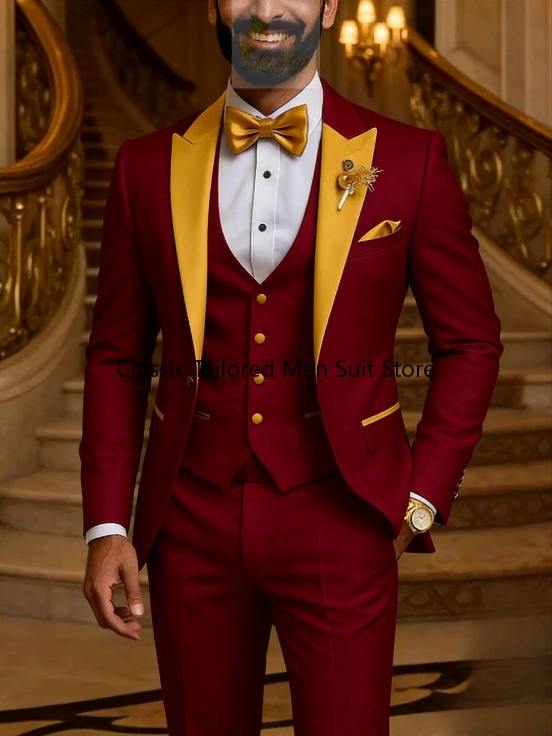 Quality Men's Suit  Fit Tuxedo 3 Pieces trends LADYLYS