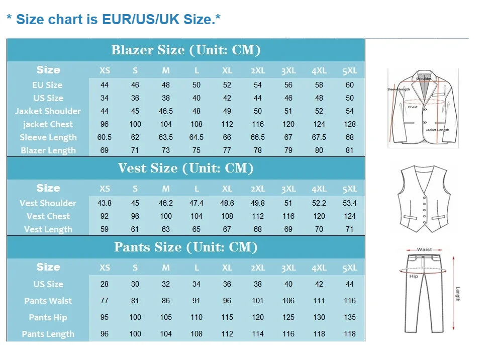 Men's Three-Piece Single-Breasted Suit