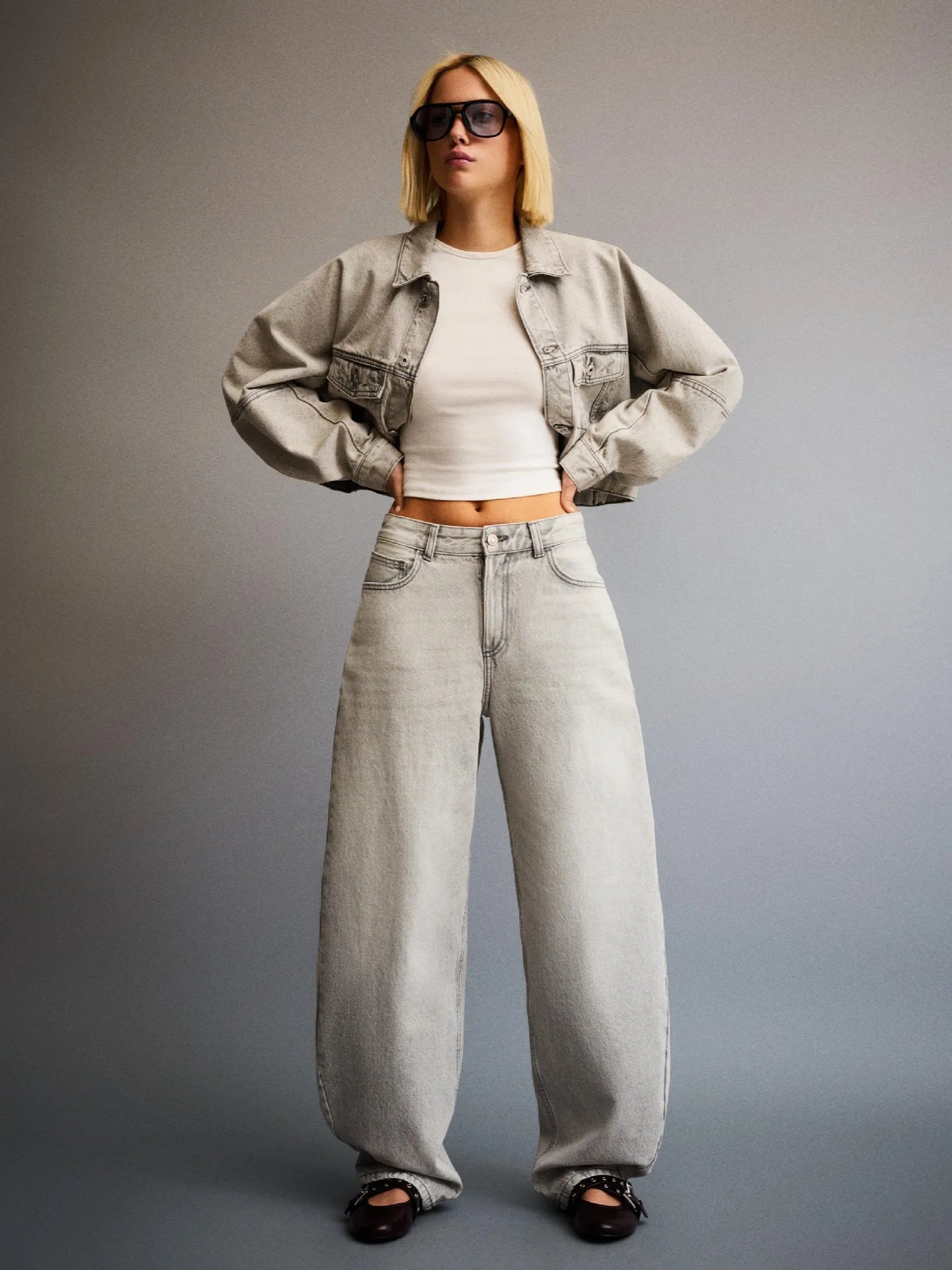 High Waist Wide Leg Denim Jeans Loose Retro Washed Knife Edge Denim Pants Artistic Vintage LADYLYS