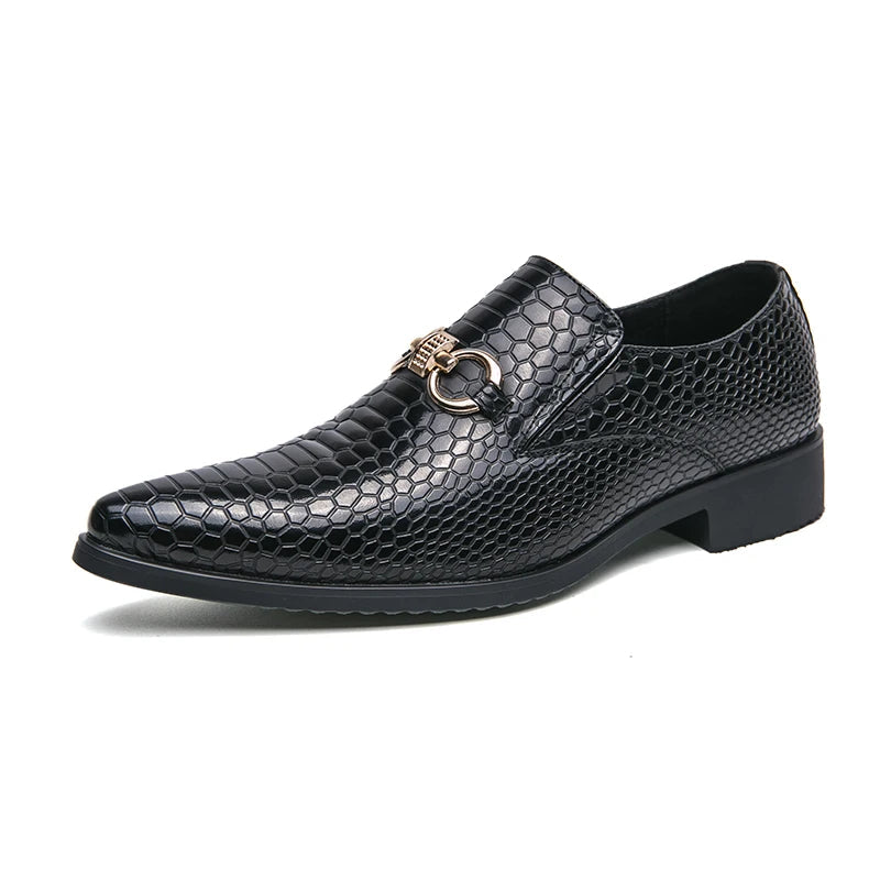 Retro Bronze Loafers Shoes Pointed Luxury Brand Comfortable for Men LADYLYS