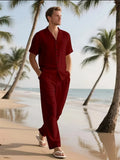 Striped 3D Printed Men's Autumn Shirt Set Trendy And Fashionable LADYLYS