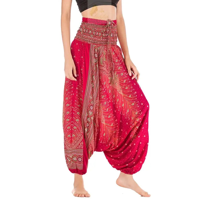 Bohemian Women Pantalones Rayon Harem Baggy Boho Yoga Beach Wear LADYLYS
