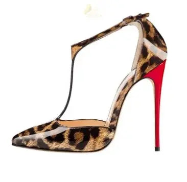 New T-shaped hollow high heels with toe caps, sexy shallow mouth single shoes LADYLYS
