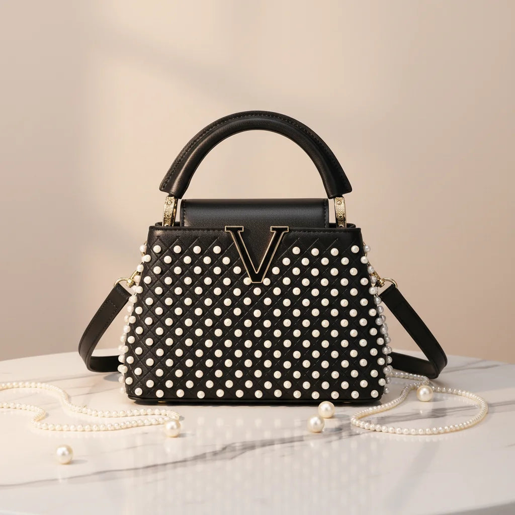 Women's Pearl Flap Handbag — Luxury Shoulder & Crossbody Bag LADYLYS