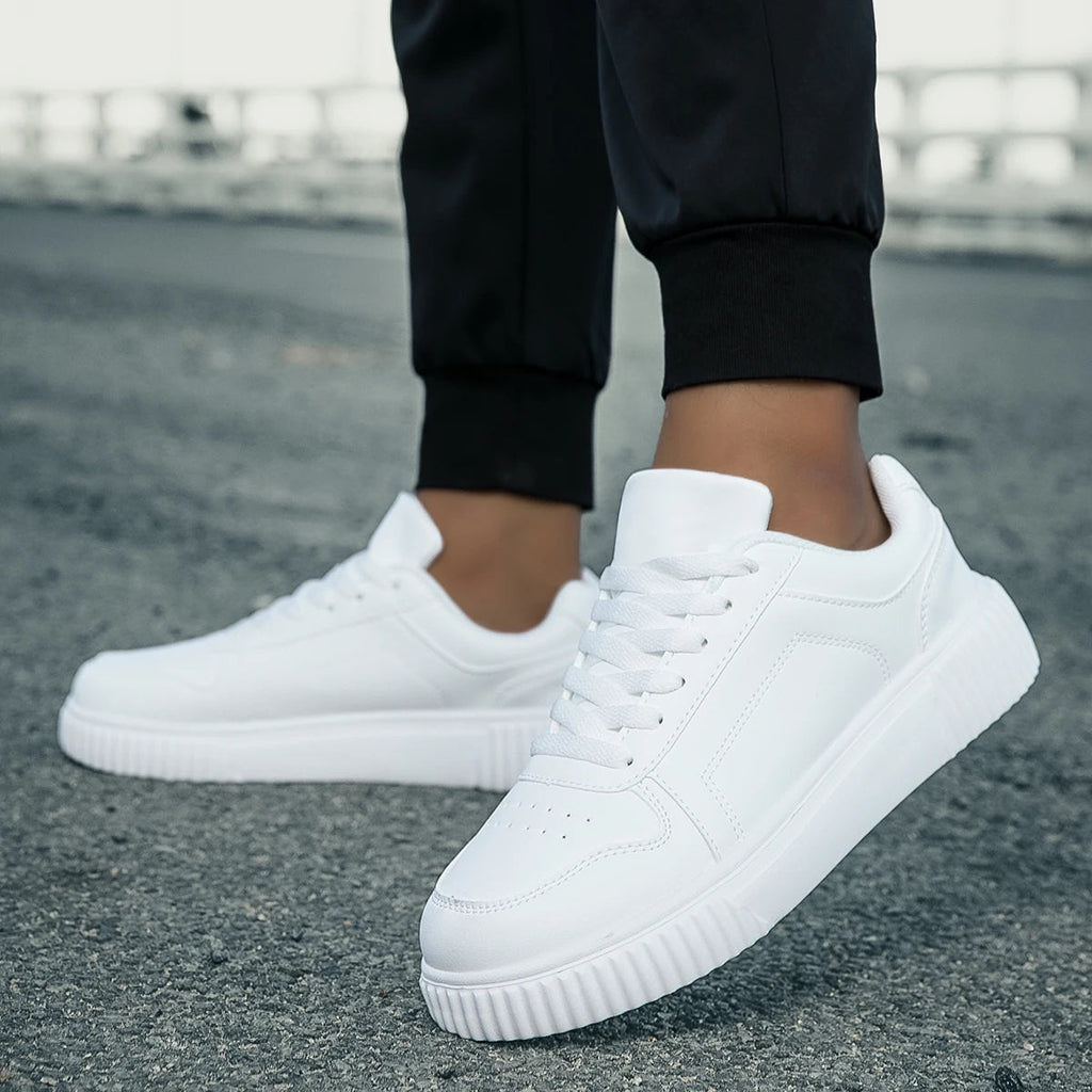 Sneakers Autumn White Lightweight Thick Sole Non Slip Skatebaord Shoes Unisex LADYLYS
