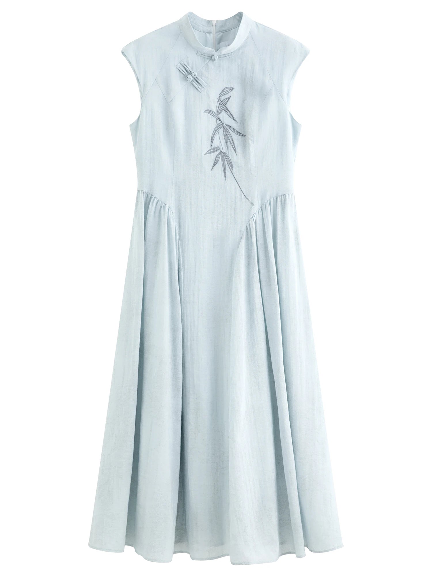 Style Embroidery Slim-Fit Long Dress for Women LADYLYS