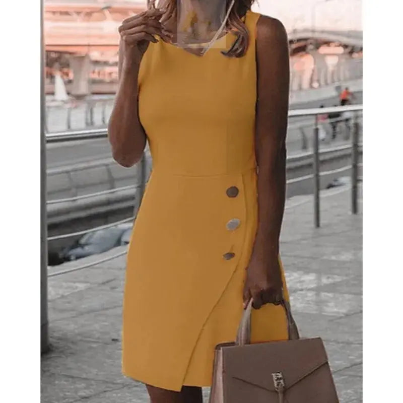 Elegant Ladies Short Suspender Dress With Round Neck And Sexy LADYLYS