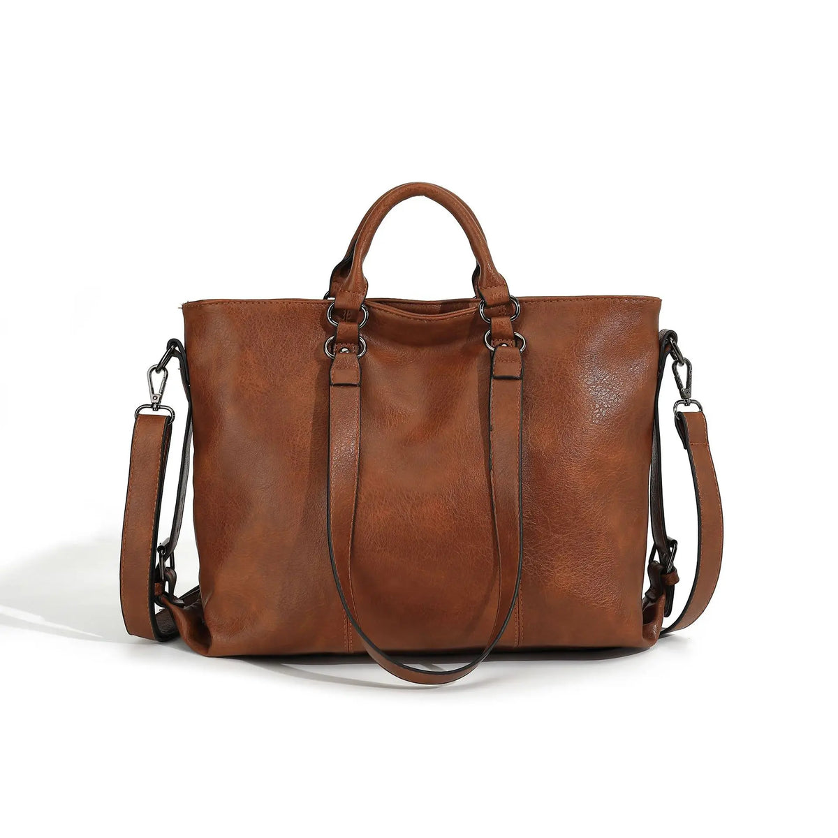 Soft PU Tote Bag for Women – Multi-Pocket Shoulder Handbag