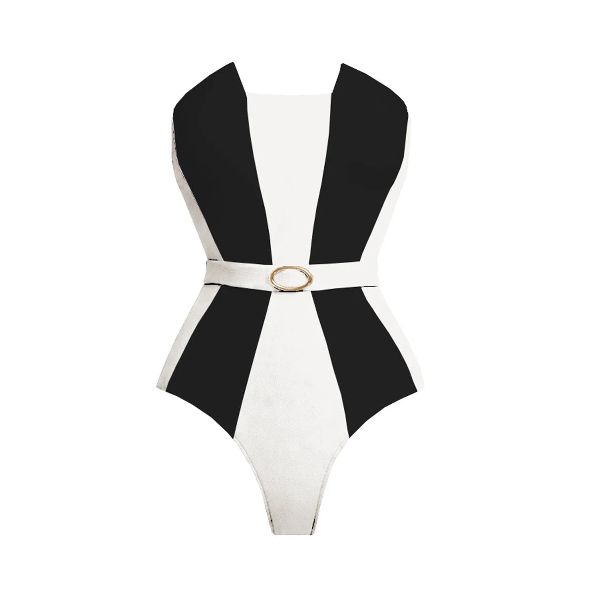 2Pcs Striped Swimsuit With Long Skirt Sexy Women Bikini Push Up Swimwear Halter LADYLYS