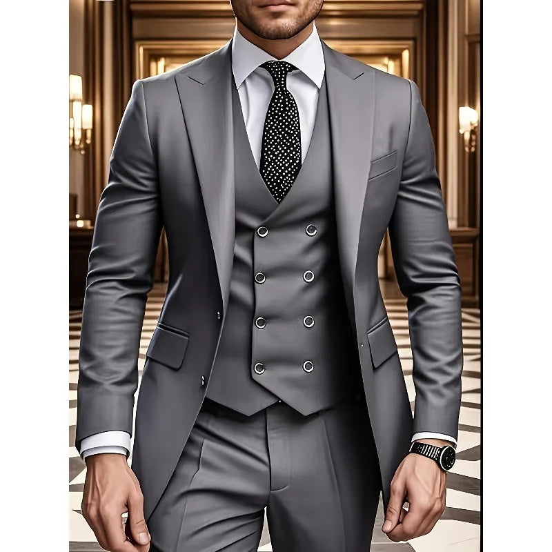 Men's Three-Piece Formal Business Suit