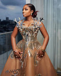 Strapless Appliqué Ball Gown for Special Occasions